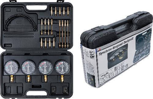 BGS Do It Yourself Synchron-Vergaser-Testgerät | mit 4 Synchronuhren | 26-tlg.
