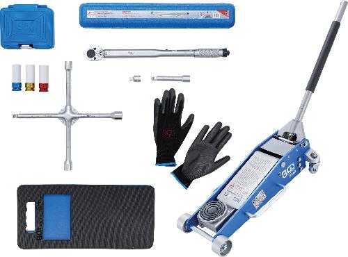 BGS Radwechsel-Service-Satz mit Rangier-Wagenheber 2,5 t | 10-tlg.
