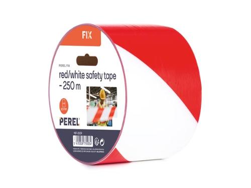 Perel Rot/weiß Sicherheitsband - 250 m - Rolle