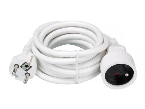 Perel VERLÄNGERUNGSKABEL - 3 m - WEIß - 3G1.5 - STECKER-TYP E (FRANZÖSISCHES SYSTEM)