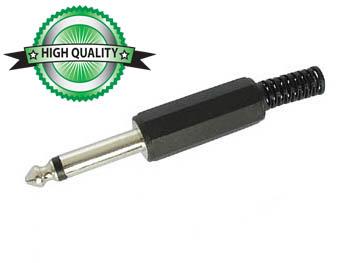 Any brand 6.35mm-MONO-KLINKENSTECKER - SCHWARZ, KUNSTSTOFF