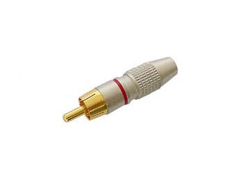 Any brand CINCH-STECKER - VERGOLDETE SPITZE - ROT