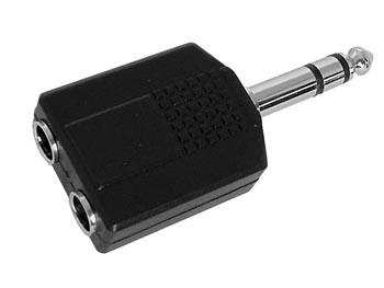 Any brand 2 x 6.35mm-STEREO-KLINKENBUCHSE AUF 6.35mm-STEREO-KLINKENSTECKER