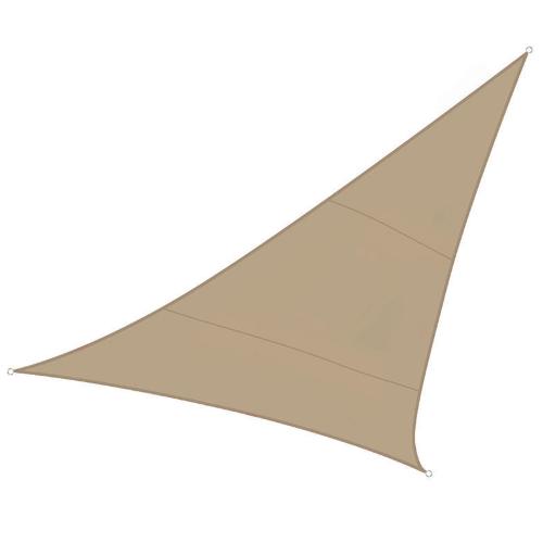 Perel WASSERDURCHLÄSSIGES SONNENSEGEL - DREIECKIG - 5 x 5 x 5 m - FARBE: CHAMPAGNE