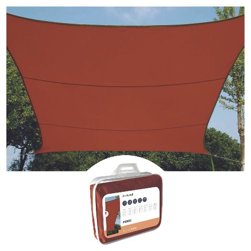 Perel SONNENSEGEL - RECHTECKIG - 4 x 3 m - FARBE: TERRACOTTA
