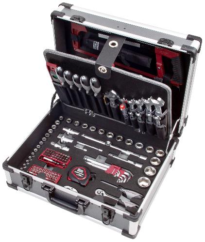 Kraftwerk Werkzeugkoffer B147, 1/4"+1/2", 158-tlg.