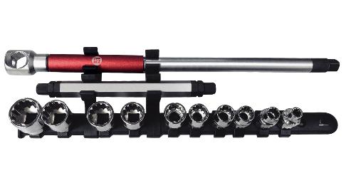 Kraftwerk COMBI-Steckschlüsselsatz 3/8" mit T-Schl., 11 tlg.