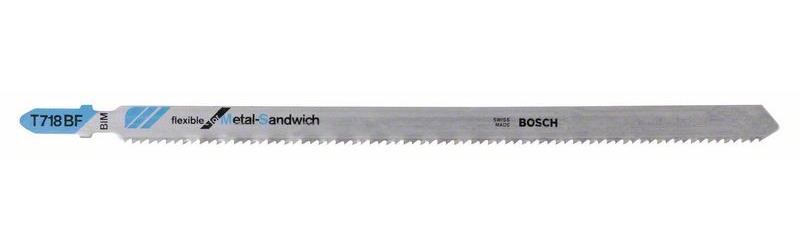 Bosch Stichsägeblatt T 718 BF Metal-Sandwich, 3er-Pack