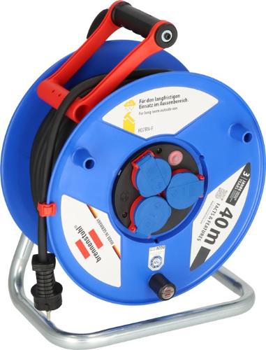 brennenstuhl Kabeltrommel Garant 40 m Gummi-Neopren 3 x 2,5 mm² 320 mm 3 Schutzkontaktsteckdosen Kunststoff IP44