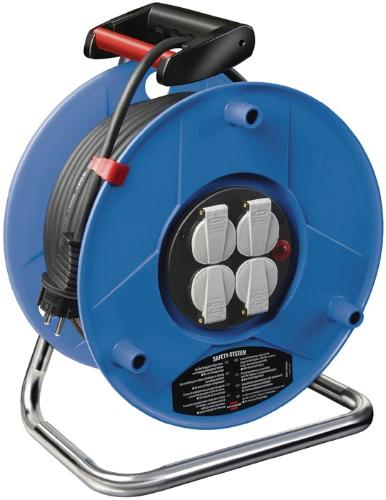 brennenstuhl Kabeltrommel Garant 25 m H05VV-F 3 x 1,5 mm² 240 mm 4 Schutzkontaktsteckdosen Spezialkunststoff IP20