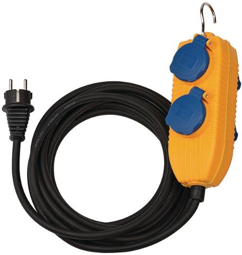 brennenstuhl Schutzkontaktverlängerung mit Powerblock 3 x 1,5 mm² 5 m H07RN-F schwarz IP54