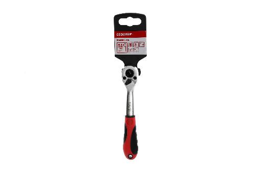 GEDORE Red R40050009 2K-Umschaltknarre 1/4 gekröpft 145 mm Rückschwenkwinkel 10°