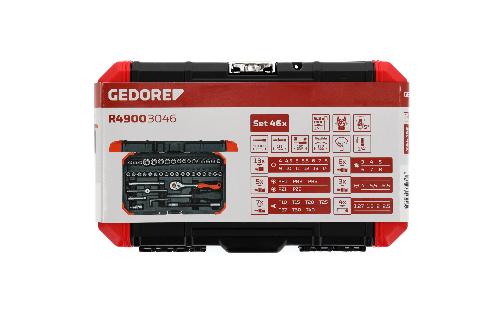 GEDORE Red R49003046 Steckschlüssel-Satz 1/4" 4-14mm 46-teilig