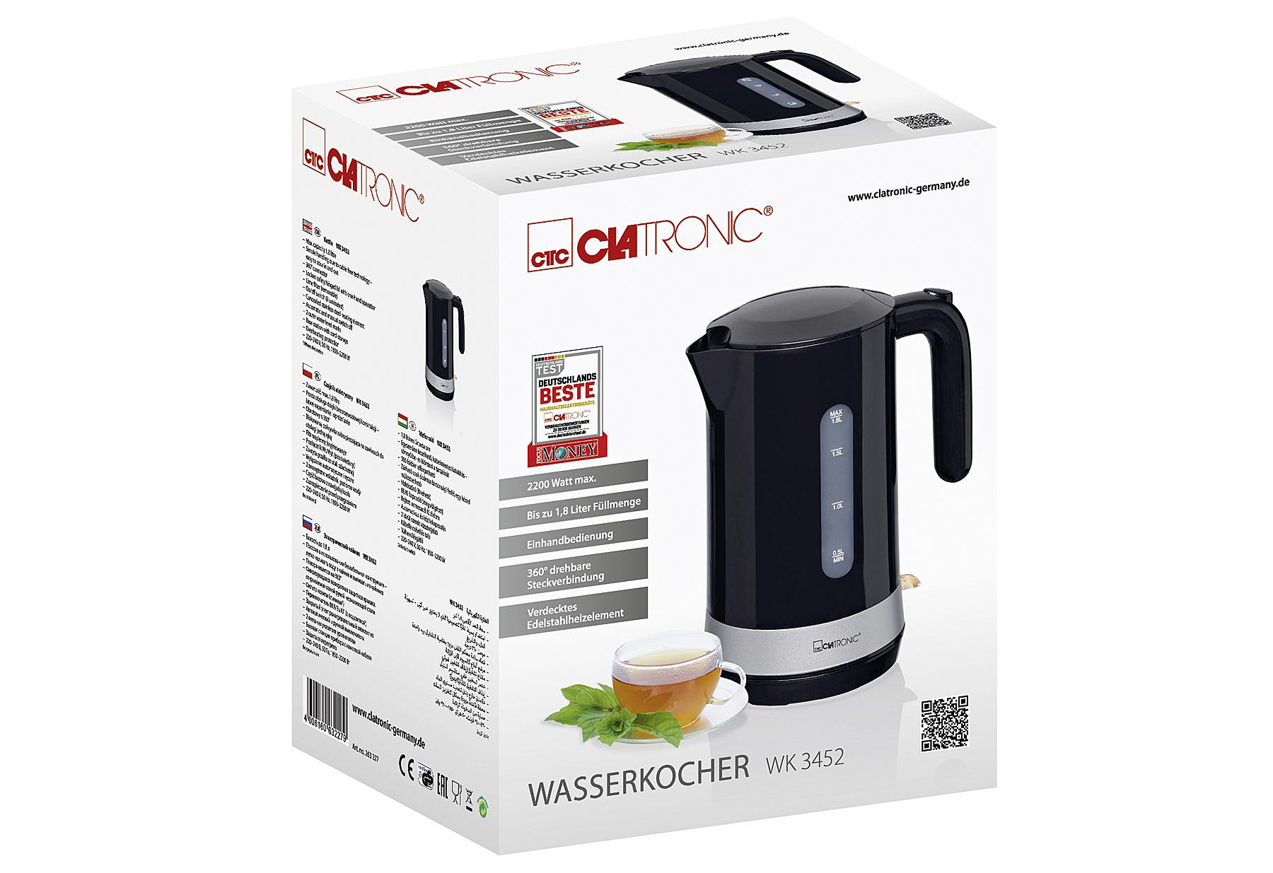 Clatronic Wasserkocher WK 3452 sw 1,8L 2200W
