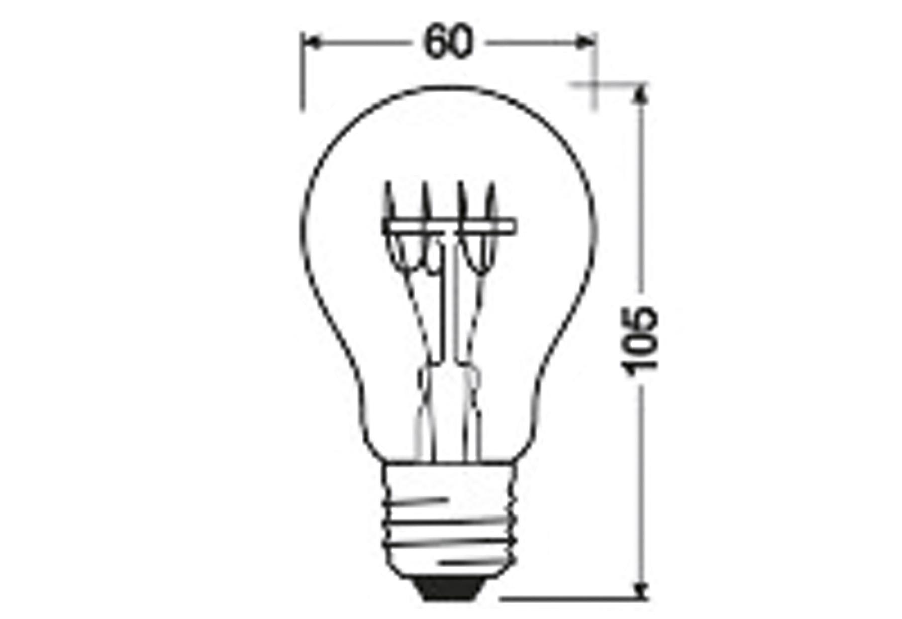 OSRAM LED Filament Birne E27 4,8W 400lm 2.200 K klar