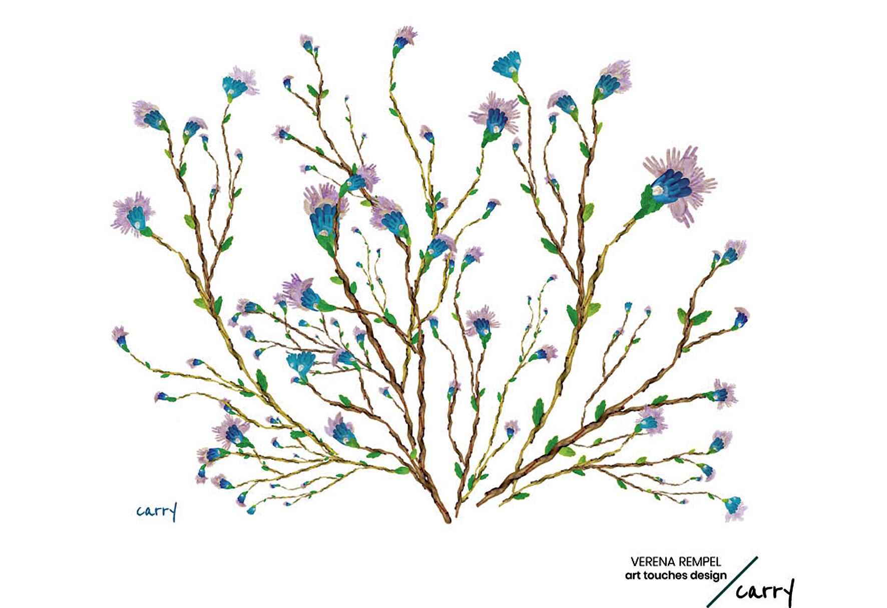 CARRY Bottles Glastrinkflasche Hanami 1,0l