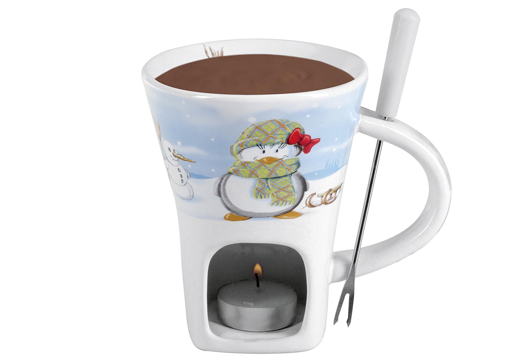 NOUVEL Schokoladenfondue-Set "Pinguin