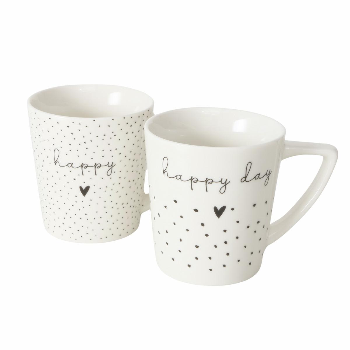 Boltze Kaffeebecher "Happy" sortiert