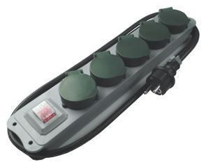 REV Ritter Steckdosenleiste 5fach mit Deckel für den Einsatz im Freien