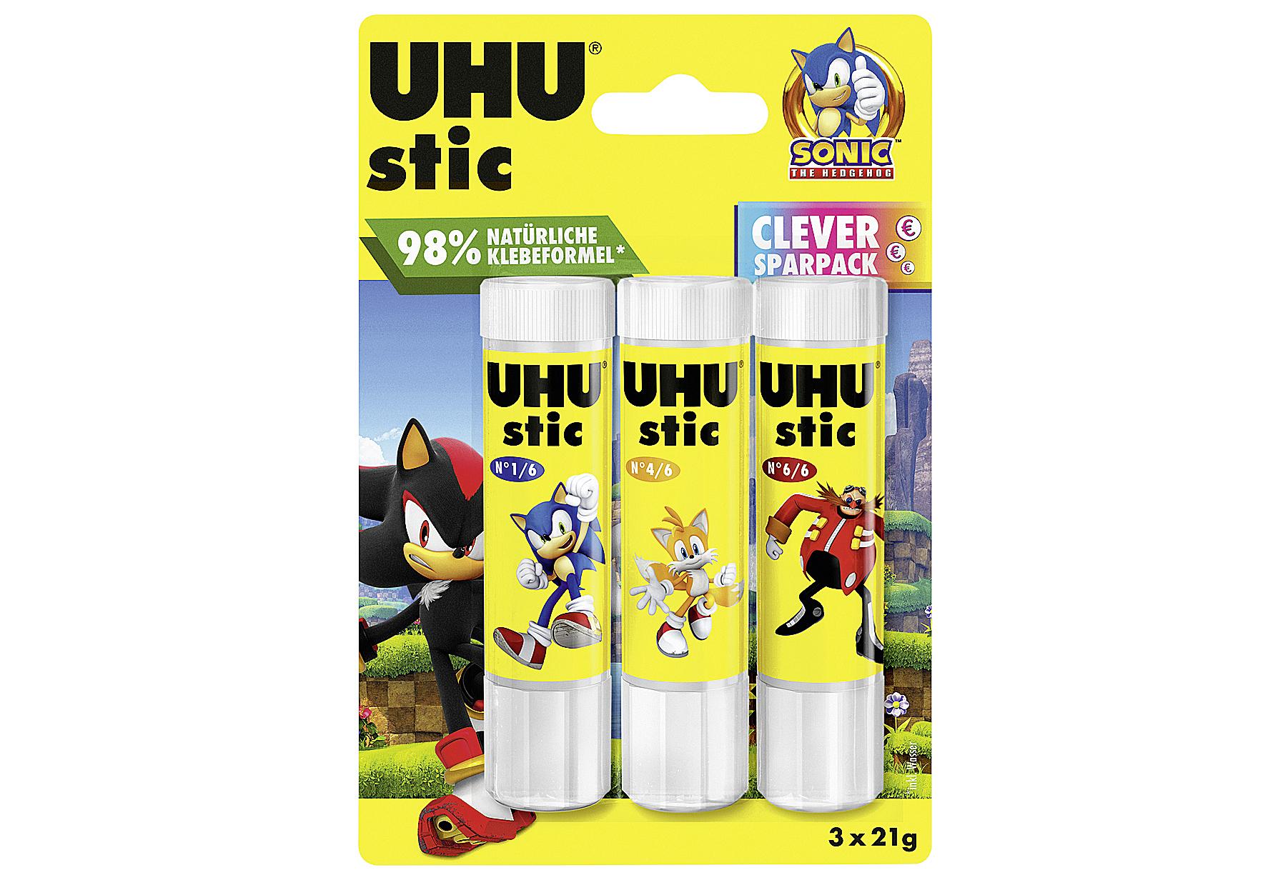 UHU Klebestift Sonic The Hedgehog 21g 3 Stück