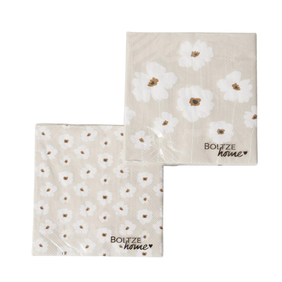 Boltze Servietten "Canea" 20er Pack 2-fach sortiert