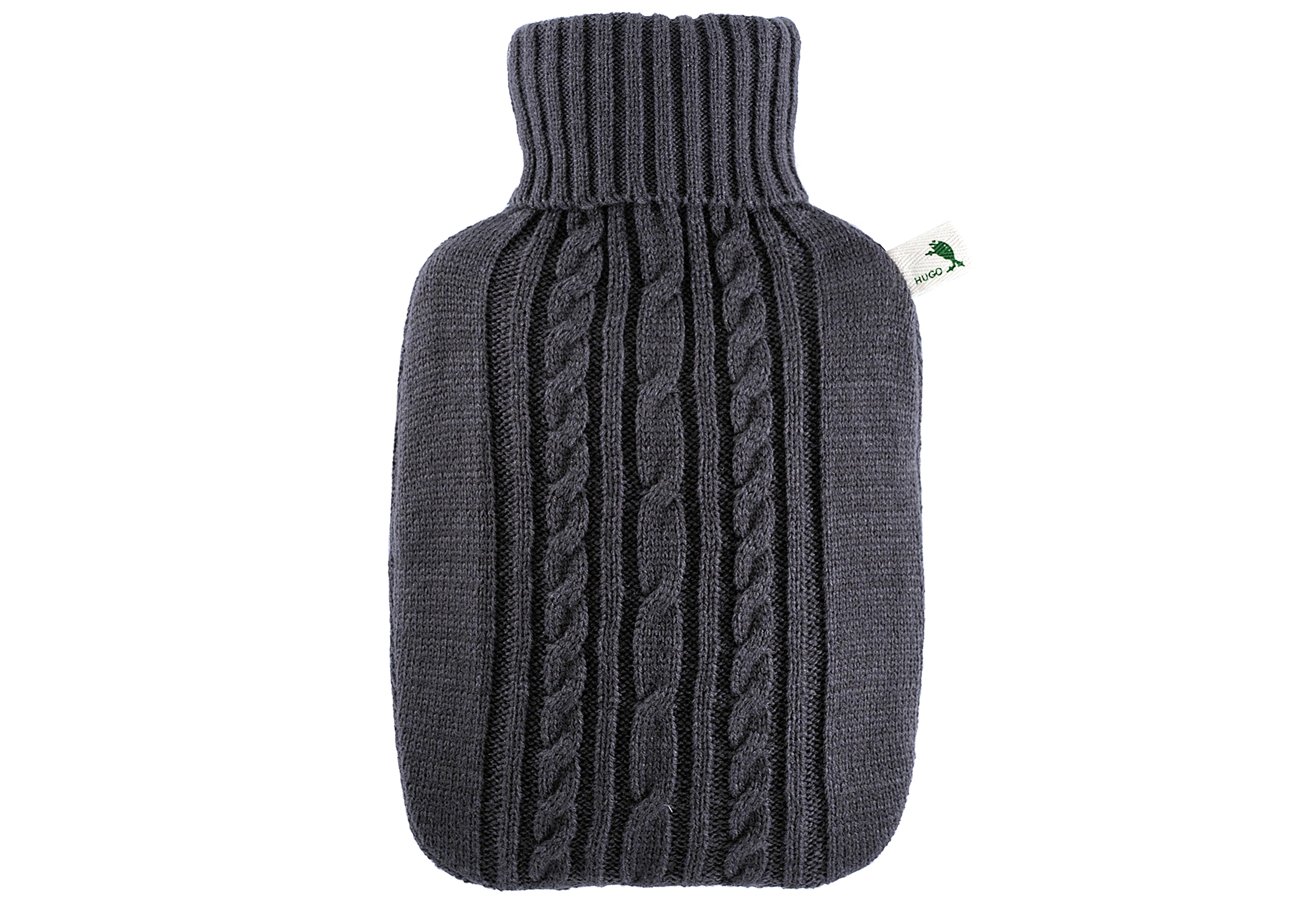 Hugo Frosch Wärmflasche Klassik 1,8l Strickbezug dunkelgrau