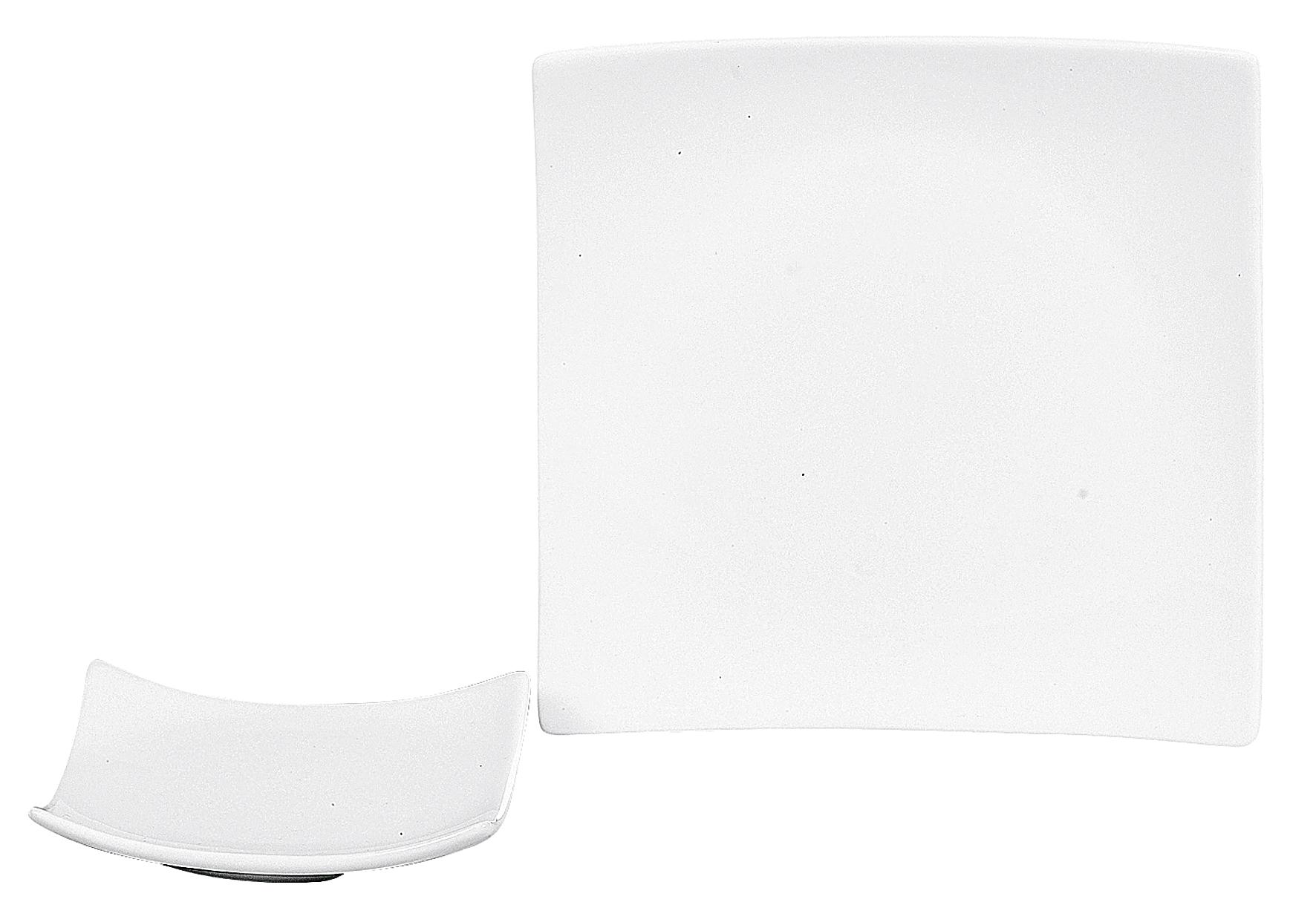 Sandra Rich Teller "Square" aus Porzellan (LxB): 10x10cm weiß