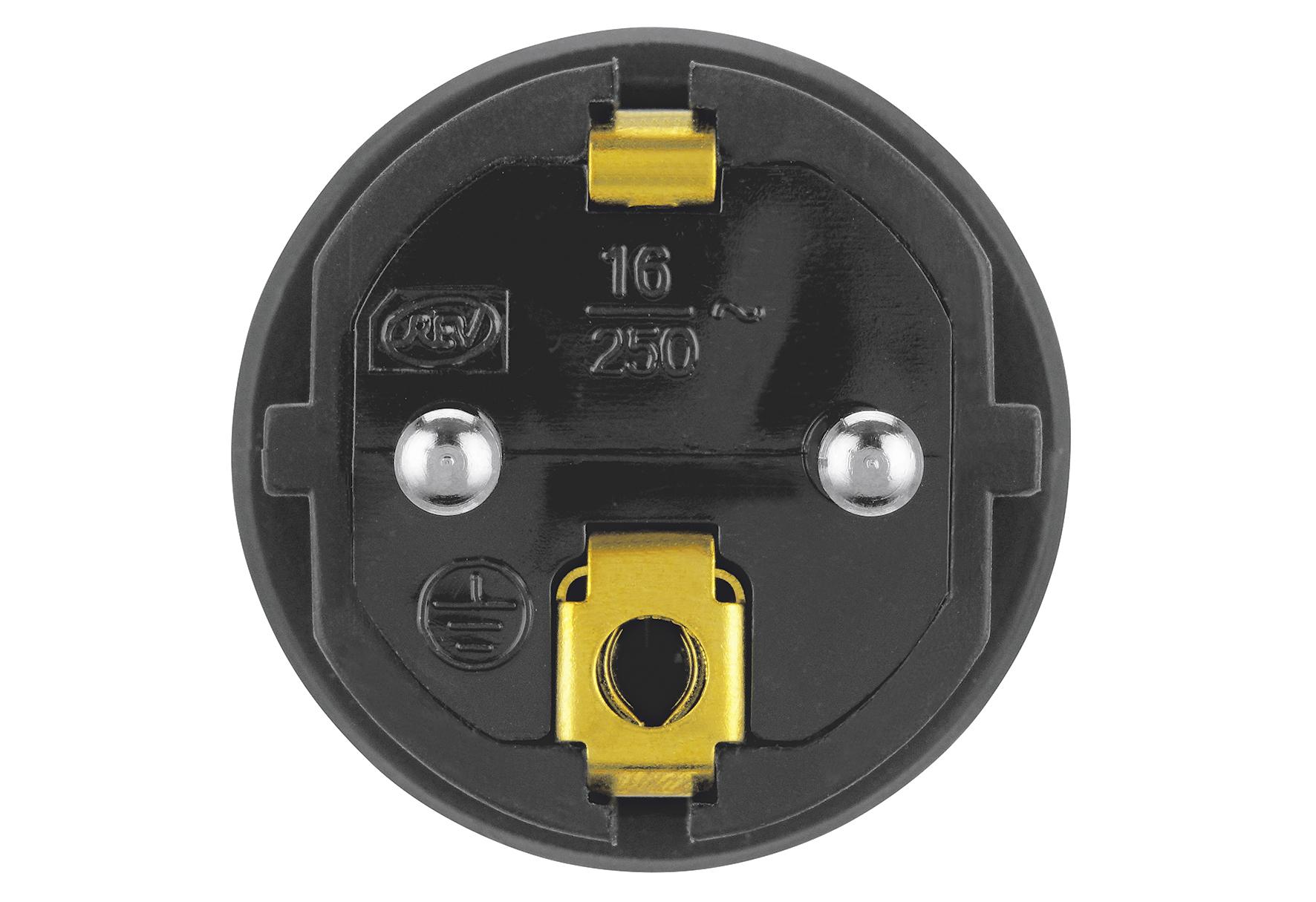 REV Ritter SchuKo-Stecker Vollgummi SK schwarz