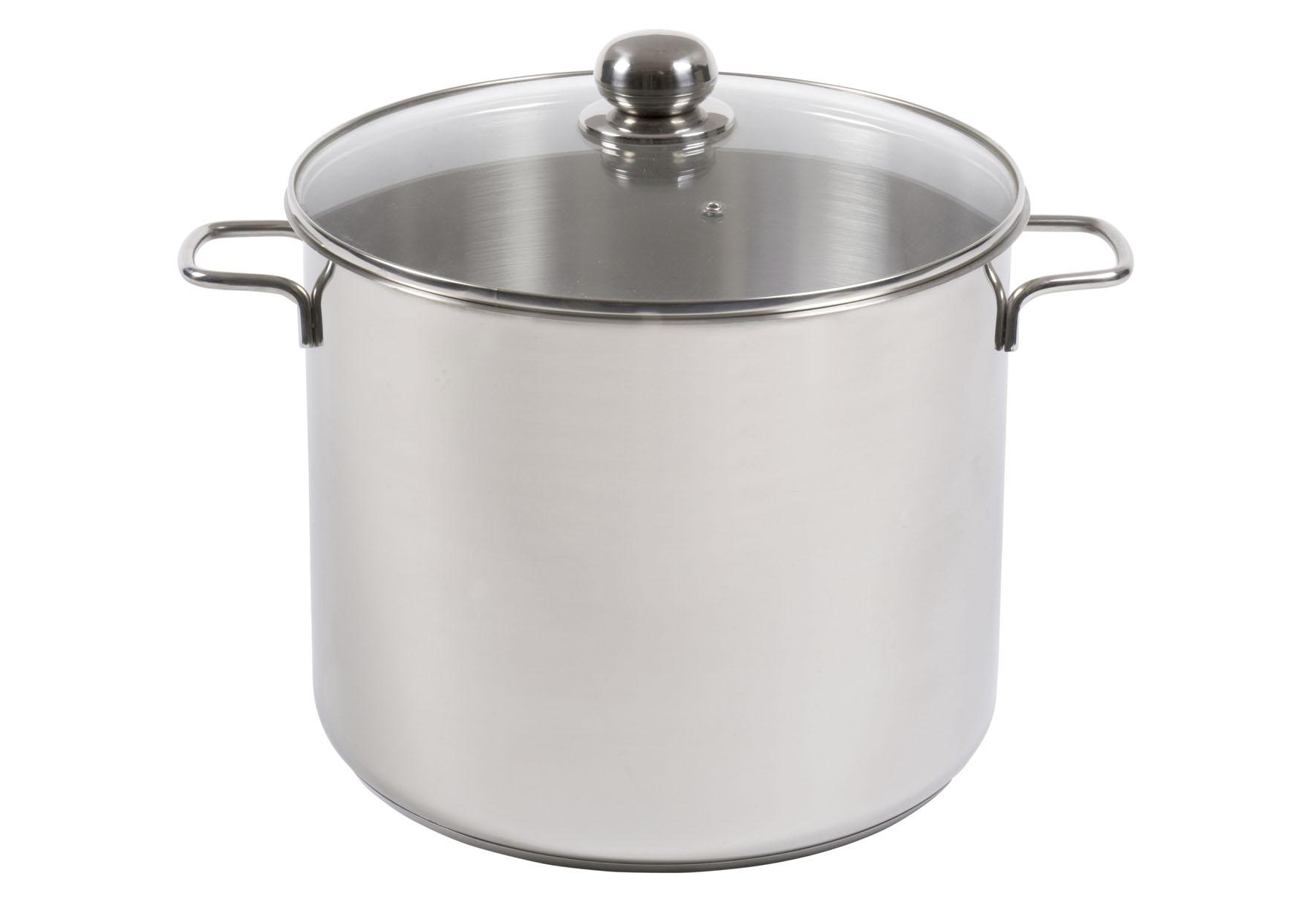 Karl Krüger Kochtopf Jumbo mit Glasdeckel 17 l Ø30cm Edelstahl