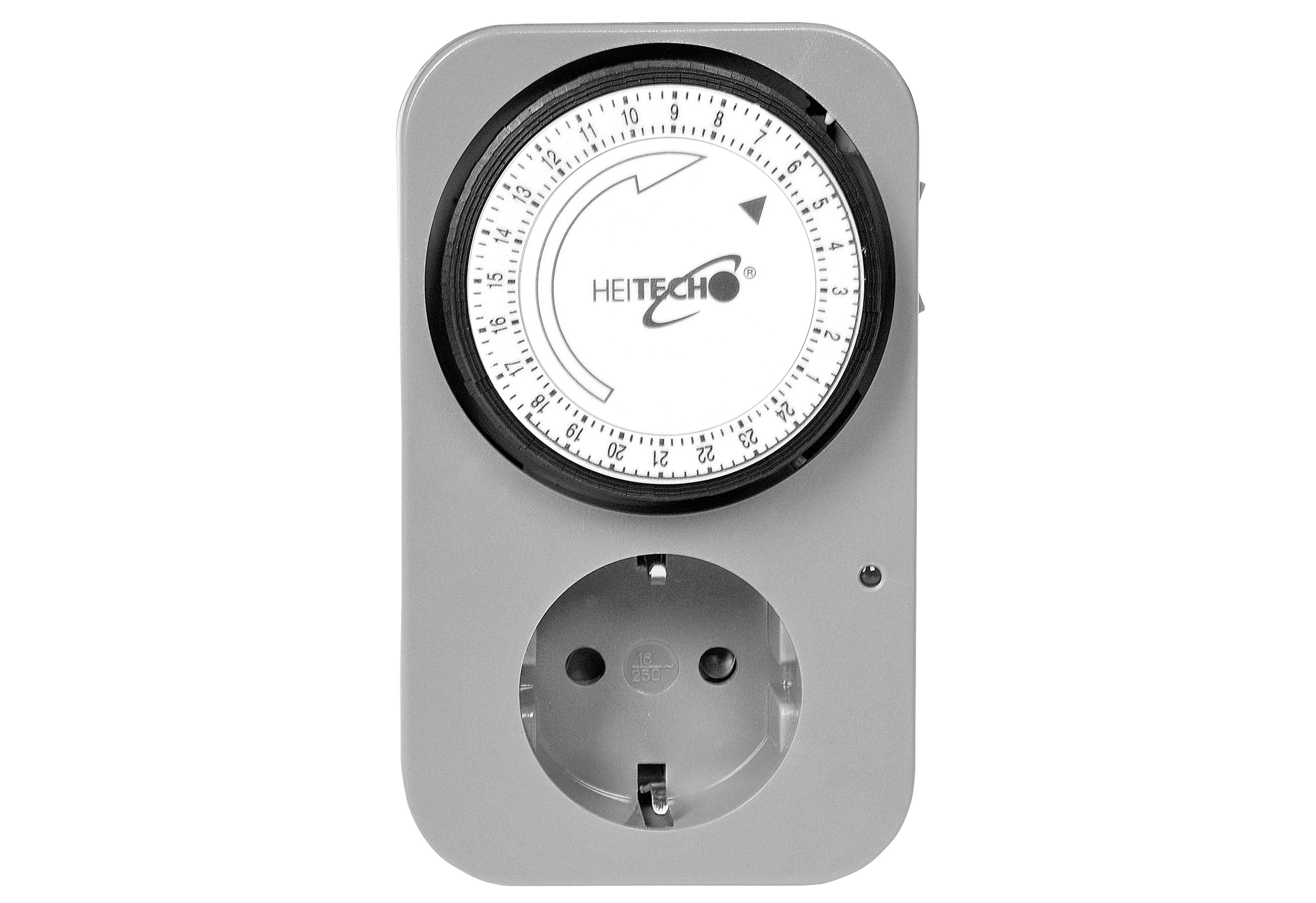 Heitech Tages-Zeitschaltuhr mit Kinderschutz mechanisch