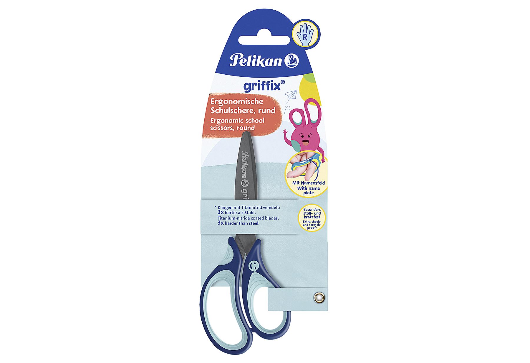 Pelikan Schulschere RH griffix blau