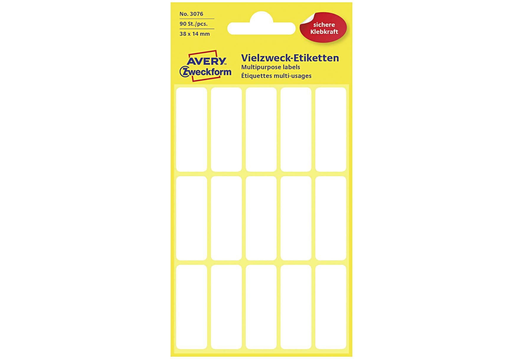 AVERY Zweckform Etik.38x14mm Vielzweck ws 3076