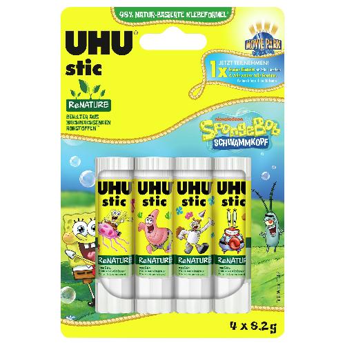 UHU Klebestift "SpongeBob ReNATURE" 4er Pack