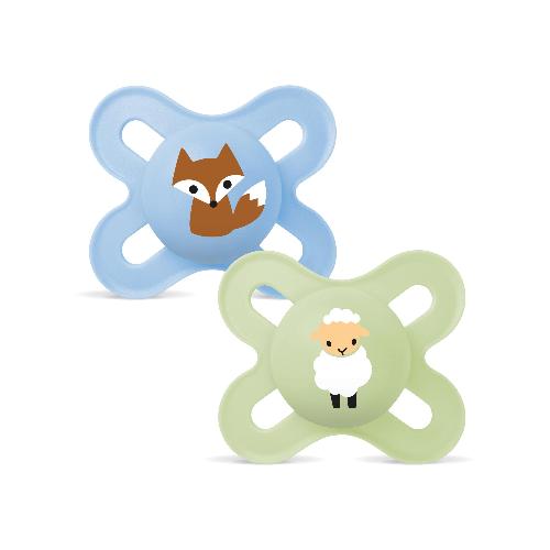 MAM Original Start Latex 0-2 "Fuchs/Schaf" 2 Stück