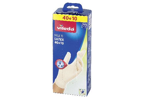 Vileda Einweghandschuh Multi Latex 40 10 Größe M/L 50er Pack