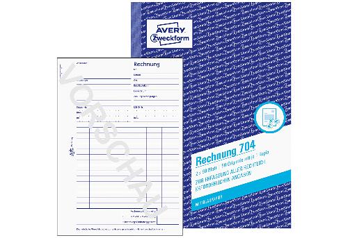 AVERY Zweckform Rechnung 704 A5 2x50 Blatt