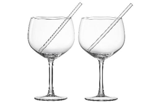 Ritzenhoff & Breker Ginglas mit Trinkhalmen 2er Set
