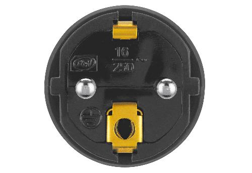 REV Ritter SchuKo-Stecker Vollgummi SK schwarz