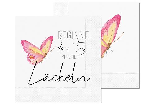 la vida Lunch-Serviette 'Beginne den Tag mit einem Lächeln'