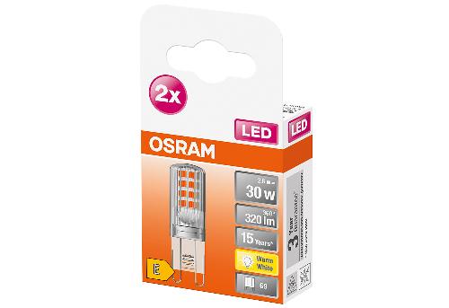 OSRAM LED Stift 2,6W G9 320lm 2.700K klar