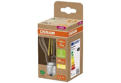OSRAM LED Filament Birne ULTRA EFF. E27 5W 1.055lm 3.000K klar