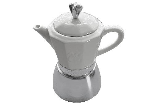 monkano Herdkocher Edelstahl/Porzellan "Florenz" 8/4 Tassen