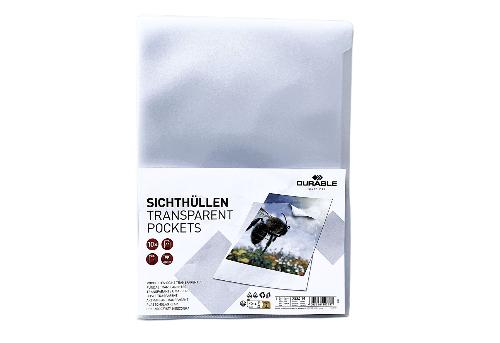 DURABLE Sichthülle A4 10er Beutel genarbt