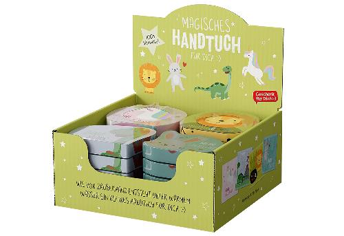 la vida Magisches Handtuch 'Geschenk für Dich - Lieblinge' 24er Display 4-fach sortiert