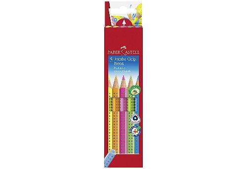 Faber Castell Jumbo GRIP Neon 5er