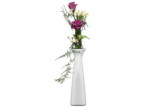 Sandra Rich Vase Classy Solifleur Porzellan 24cm Ø6,5cm weiß