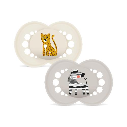 MAM Original matt Silikon 16+ "Leopard/Zebra" 2 Stück