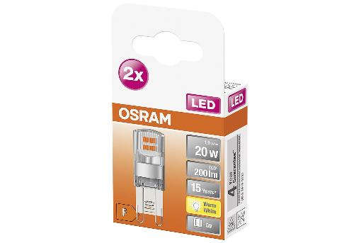 OSRAM LED Stift 1,9W G9 200lm 2.700K klar