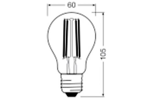 OSRAM LED Filament Birne ULTRA EFF. E27 5W 1.055lm 3.000K klar