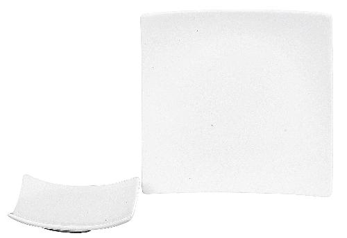 Sandra Rich Teller "Square" aus Porzellan (LxB): 10x10cm weiß